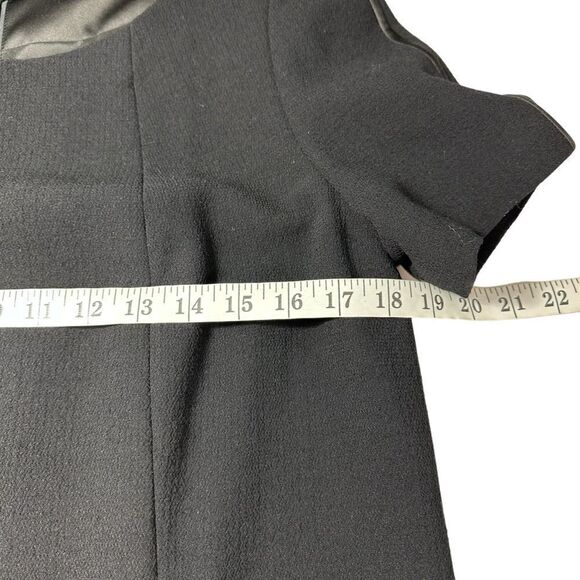 NWT Lafayette 148 Virgin Wool Black Mini Shift Dress, Size 2 - Picture 7 of 11